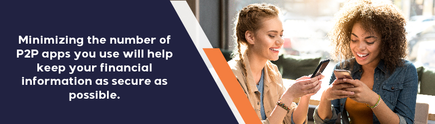 Minimizing number of P2P apps used for security measures.